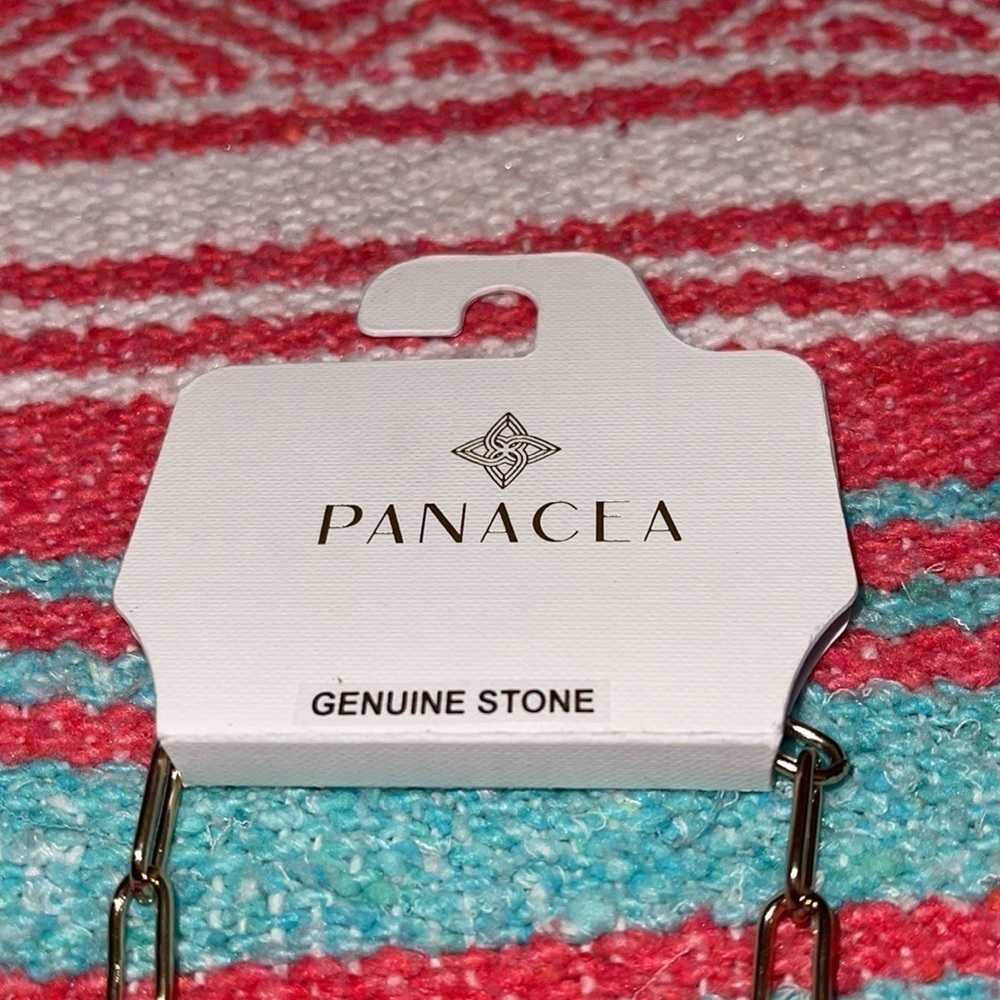 PANACEA Genuine Stone Paperclip Necklace Brand New - Picture 4 of 6